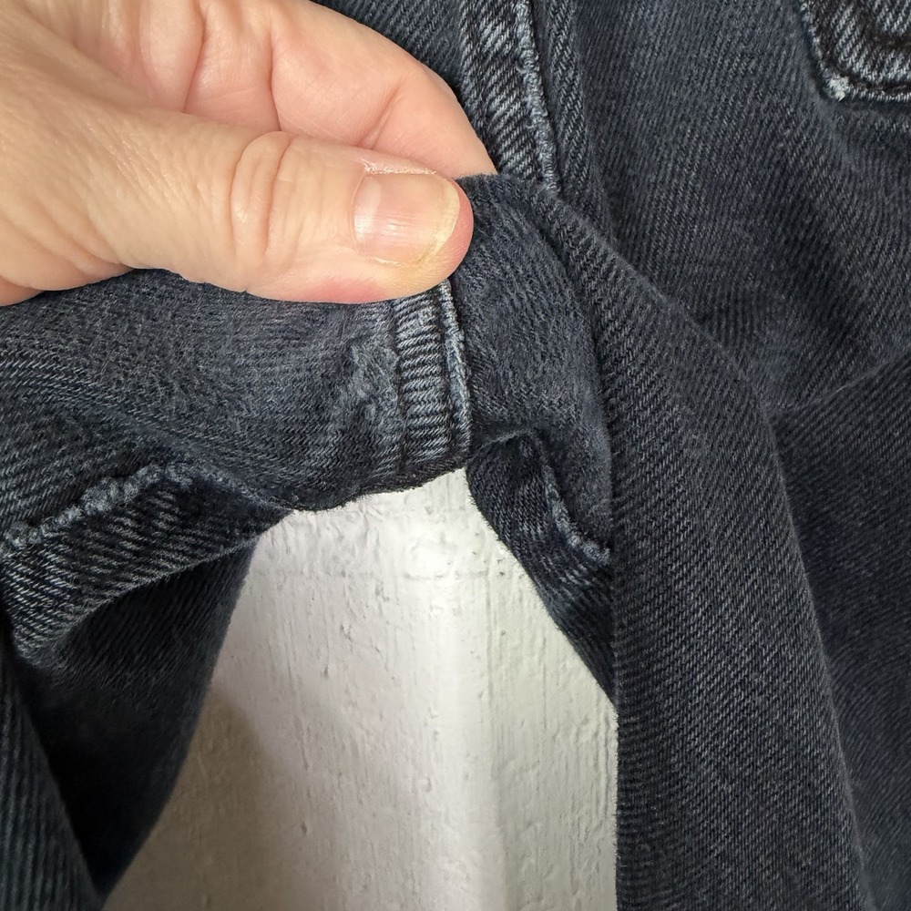 Agolde 90s Pinch Waist Jeans High Rise Straight SZ 28 (Fits 30") Buttonfly Black - Picture 8 of 15
